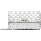 Valentino Garavani Silver Rockstud Spike Shoulder Bag