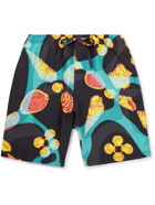 Loewe - Paula's Ibiza Straight-Leg Printed Silk Drawstring Shorts - Blue