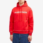PLACES+FACES Men's Contrast Stitch Hoodie in Red