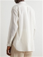 SMR Days - Tulum Grandad-Collar Embroidered Cotton Shirt - Neutrals