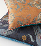 Etro Embroidered cotton and velvet cushion