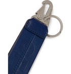 Off-White - Logo-Debossed Leather Key Fob - Men - Navy