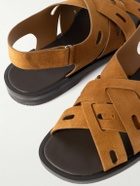 John Lobb - Seaford Cutout Suede Sandals - Brown
