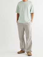 AURALEE - Stretch-Linen Jersey T-Shirt - Blue