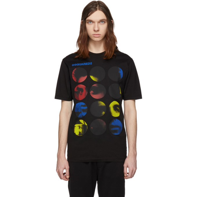 Photo: Dsquared2 Black Circle Graphic T-Shirt