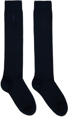 AMI Paris Navy Ami de Cœur Socks