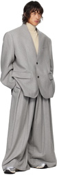 Hed Mayner Gray Flannel Blazer