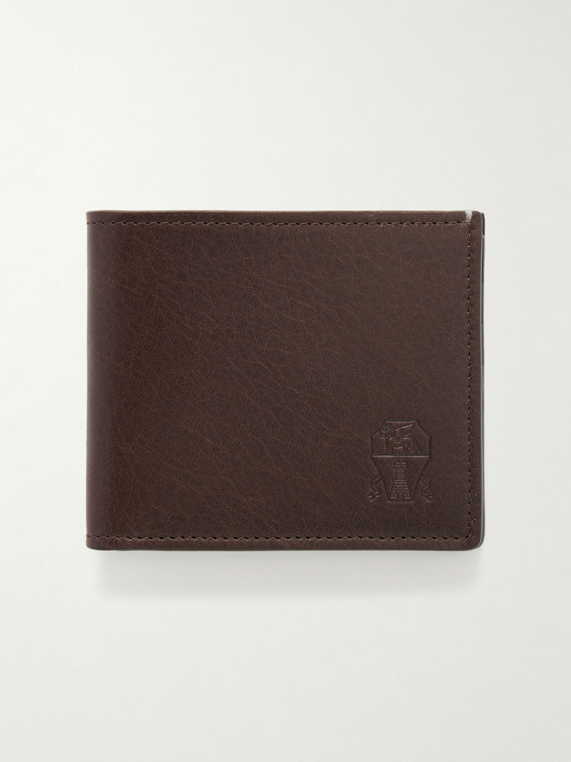 Brunello Cucinelli - Logo-Debossed Leather Billfold Wallet