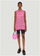 Crochet Tunic Mini Dress in Pink