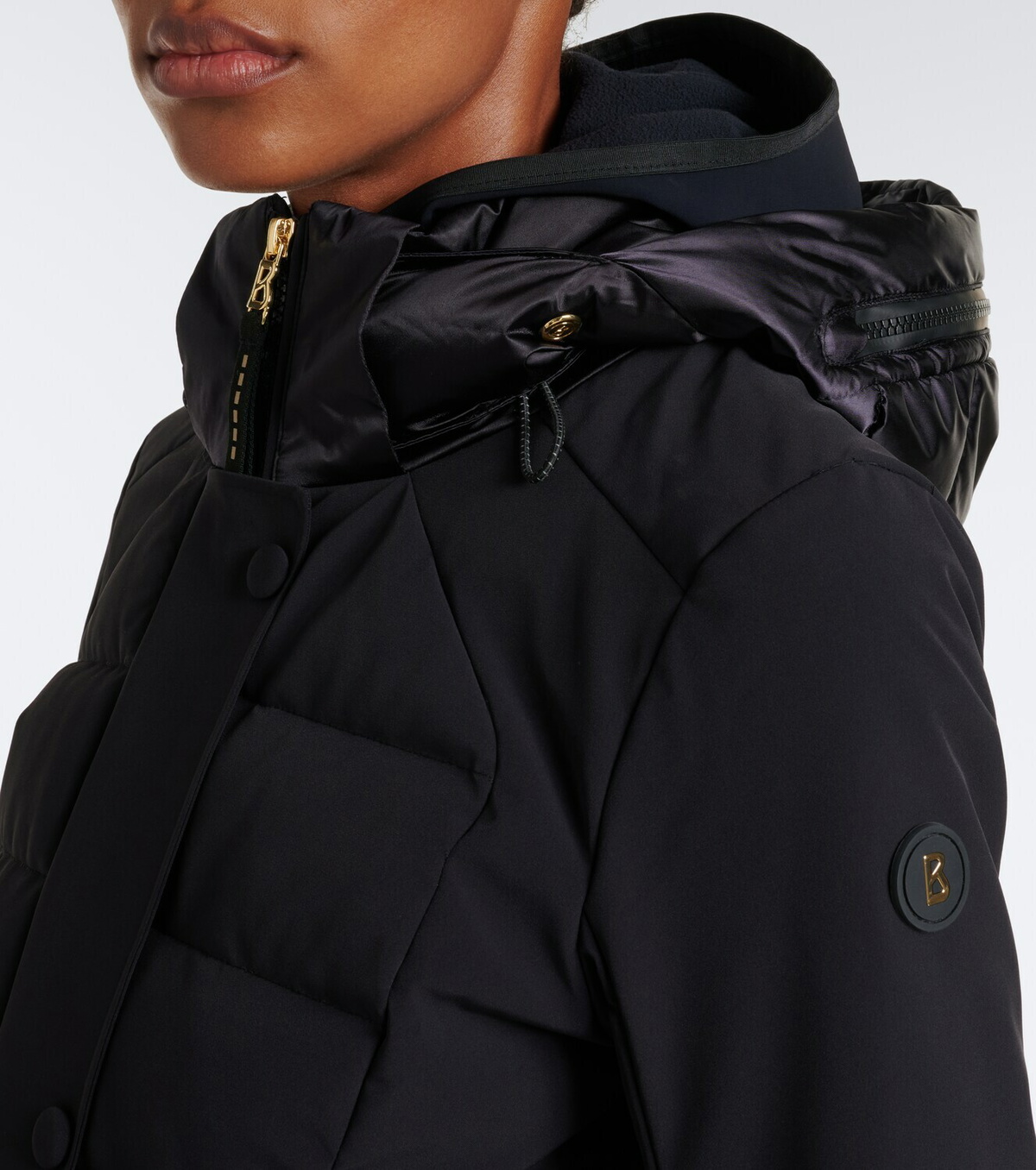 Bogner Elva hooded belted ski jacket