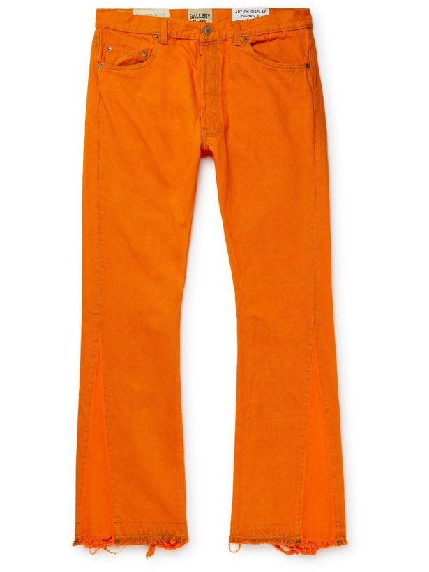 Photo: GALLERY DEPT. - La Flare Slim-Fit Distressed Denim Jeans - Orange - 32W 32L