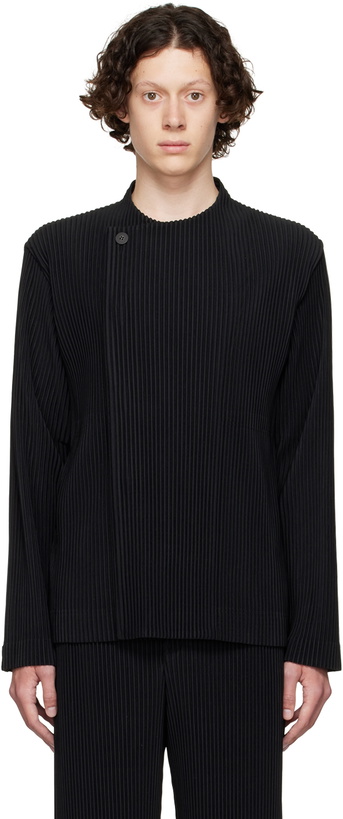 Photo: Homme Plissé Issey Miyake Black Polyester Jacket