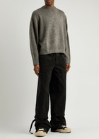Mki Miyuki Zoku Logo-embroidered Knitted Jumper Grey