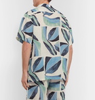 Desmond & Dempsey - Cuban Printed Linen Pyjama Shirt - Multi