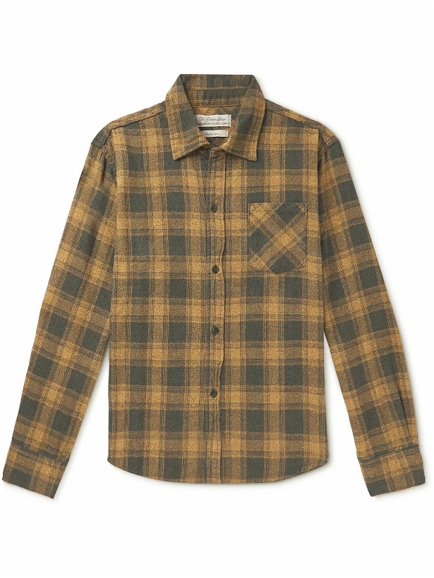 Photo: Remi Relief - Checked Cotton-Flannel Shirt - Yellow