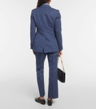 Gucci GG linen and cotton jacquard blazer