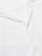 Frescobol Carioca - Angelo Camp-Collar Cotton and Linen-Blend Jersey Shirt - White