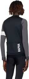 Rapha Black Band Collar Long Sleeve T-Shirt