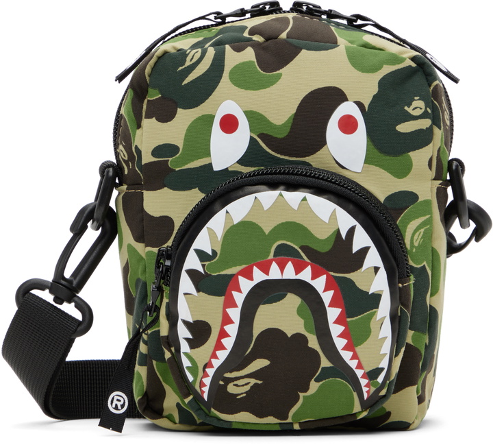 Photo: BAPE Green ABC Camo Mini Shark Bag