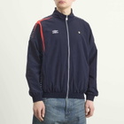 Umbro Men's Relaxed Track Jacket in Baritone Blue/Brilliant White/Goji Berry