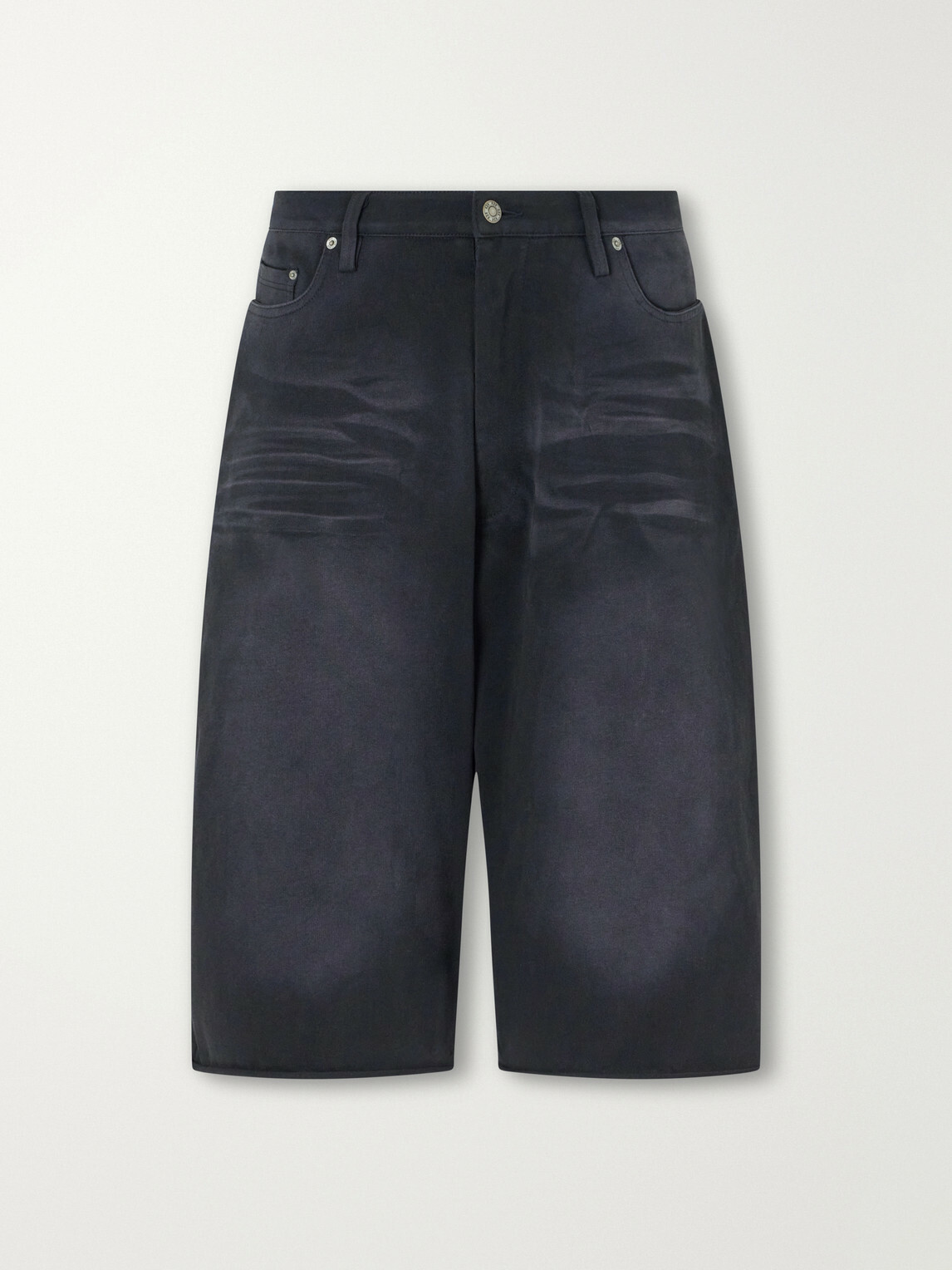 424 - Big Daddy Straight-Leg Cotton-Jersey Shorts - Black