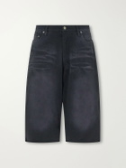 424 - Big Daddy Straight-Leg Cotton-Jersey Shorts - Black