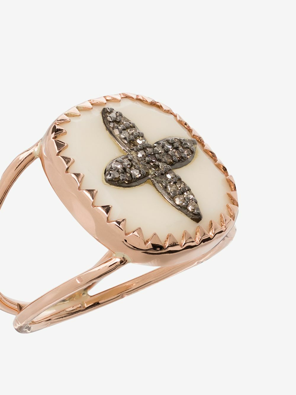 Pascale Monvoisin 9K Rose Gold Bowie No. 2 Diamond Ring