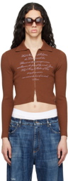 Praying Brown 'Hail Mary' Sweater