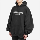 Vetements Men's Limited Edition Logo Hoodie in Black/White