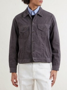 Kaptain Sunshine - T-3 Cropped Cotton-Corduroy Jacket - Gray
