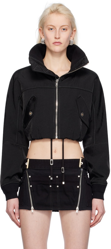 Photo: Dion Lee Black Crop Bomber Jacket