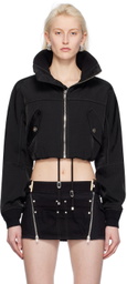 Dion Lee Black Crop Bomber Jacket