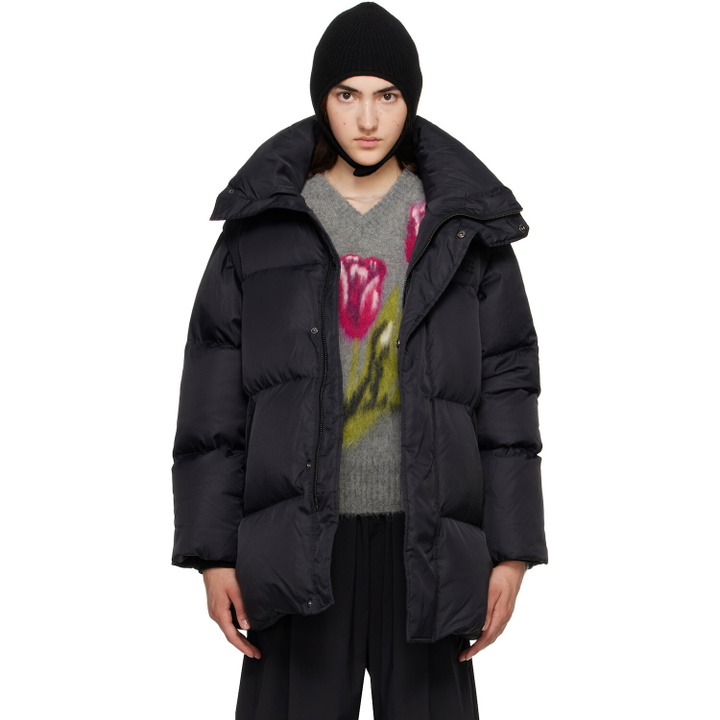 Photo: MM6 Maison Margiela Black Nylon Down Puffer Jacket