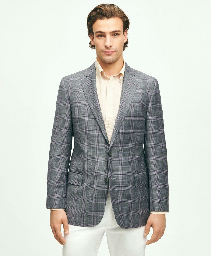 Photo: Brooks Brothers Men's Regent Classic-Fit Wool Check Sport Coat | Grey