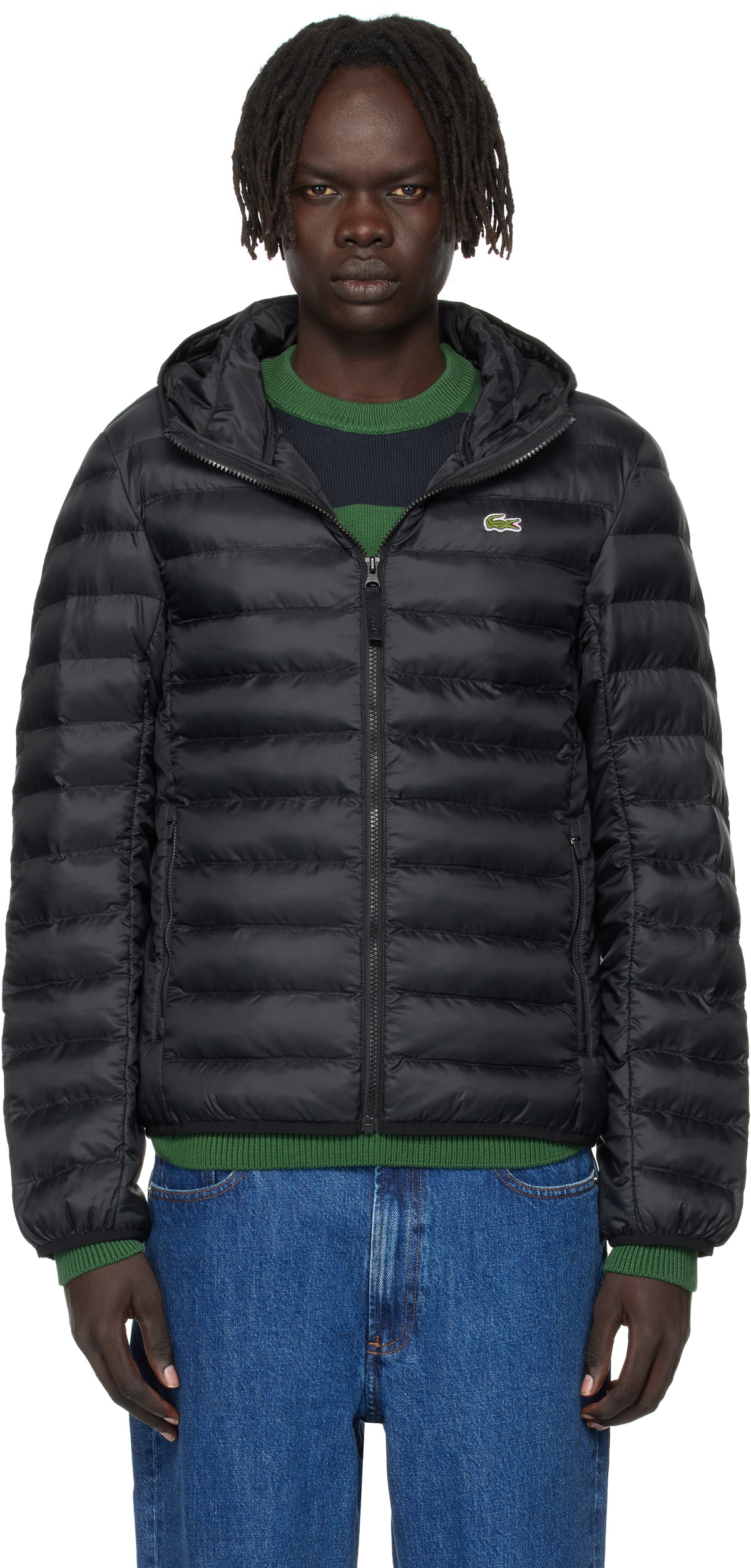 Lacoste Black Water-Repellent Down Jacket Lacoste