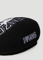 Embroidered Beret in Black