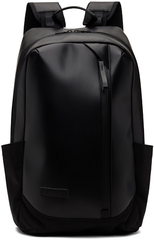 Photo: master-piece Black Slick Leather Backpack