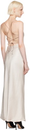 BEC + BRIDGE Beige Allegra Tie Maxi Dress