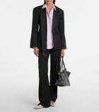 The Attico Satin-trimmed virgin wool blazer