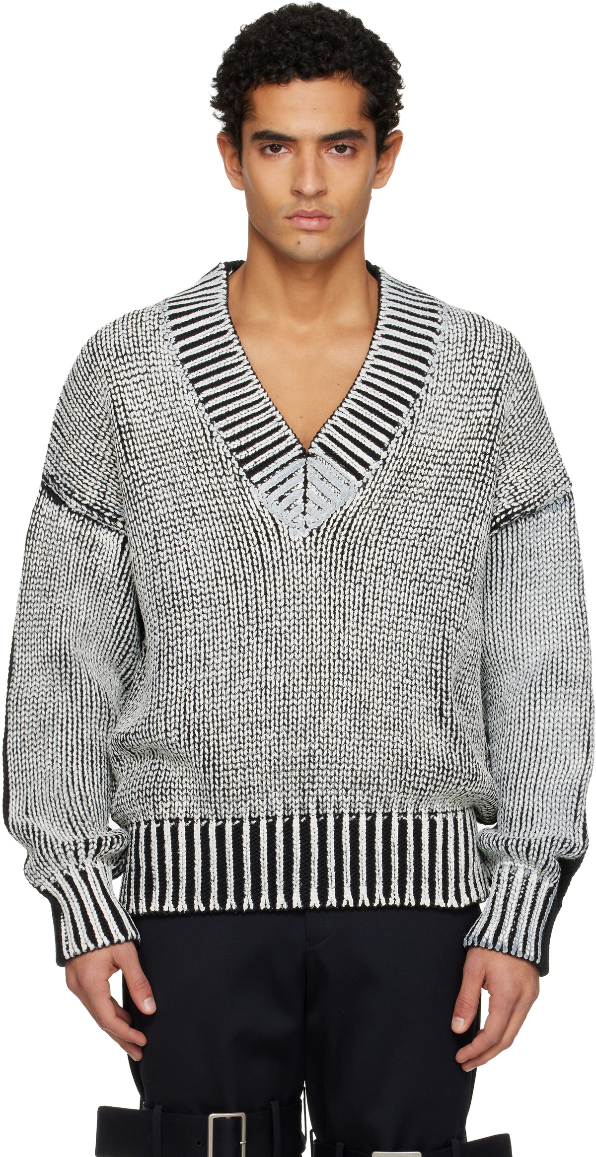 VAQUERA Black & White Oversized Sweater
