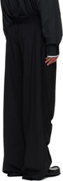 ALAINPAUL Black Knee Shape Tailored Trousers