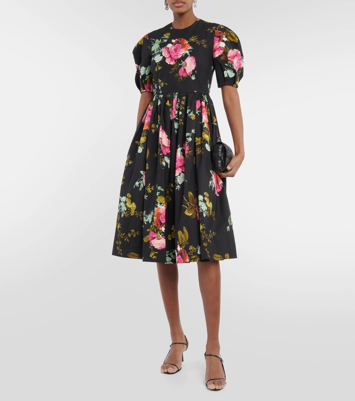 Erdem Floral cotton faille midi dress Erdem