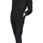 Deepti Black Low Crotch Membrane Trousers