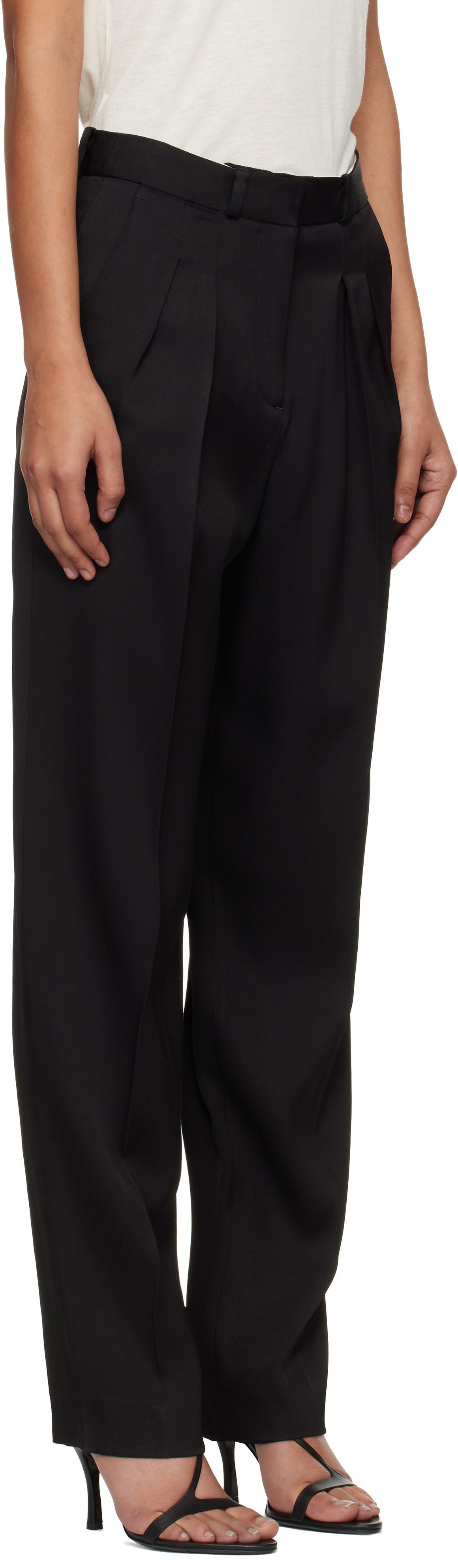 Loulou de Saison Black Alio Pleated Trousers