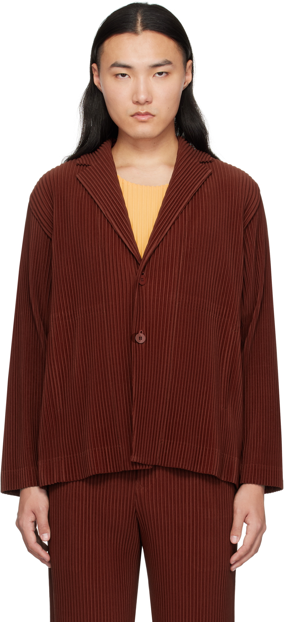 HOMME PLISSÉ ISSEY MIYAKE Red Tailored Pleats 2 Blazer Homme