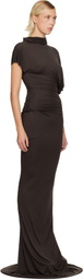 Rick Owens Lilies Brown Concordians Lilith Maxi Dress