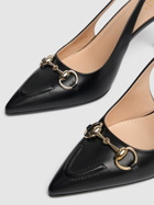 GUCCI 85mm Erin Leather Slingback Pumps