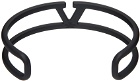 Valentino Garavani Black VLogo Cuff Bracelet