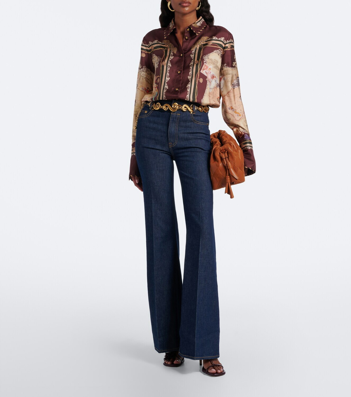 Zimmermann Embroidered flared jeans