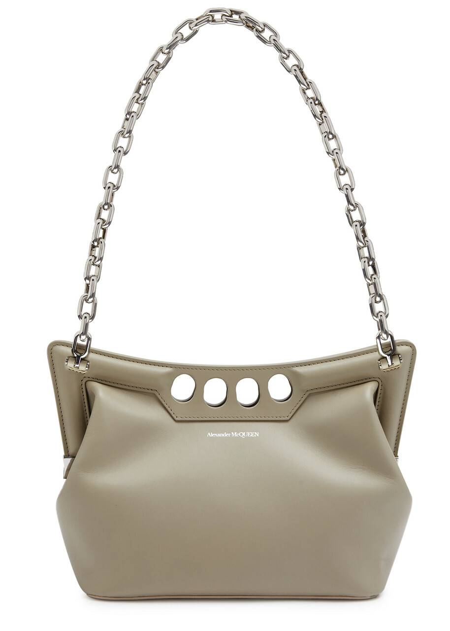 Alexander Mcqueen The Peak Small Leather Shoulder bag - Camel